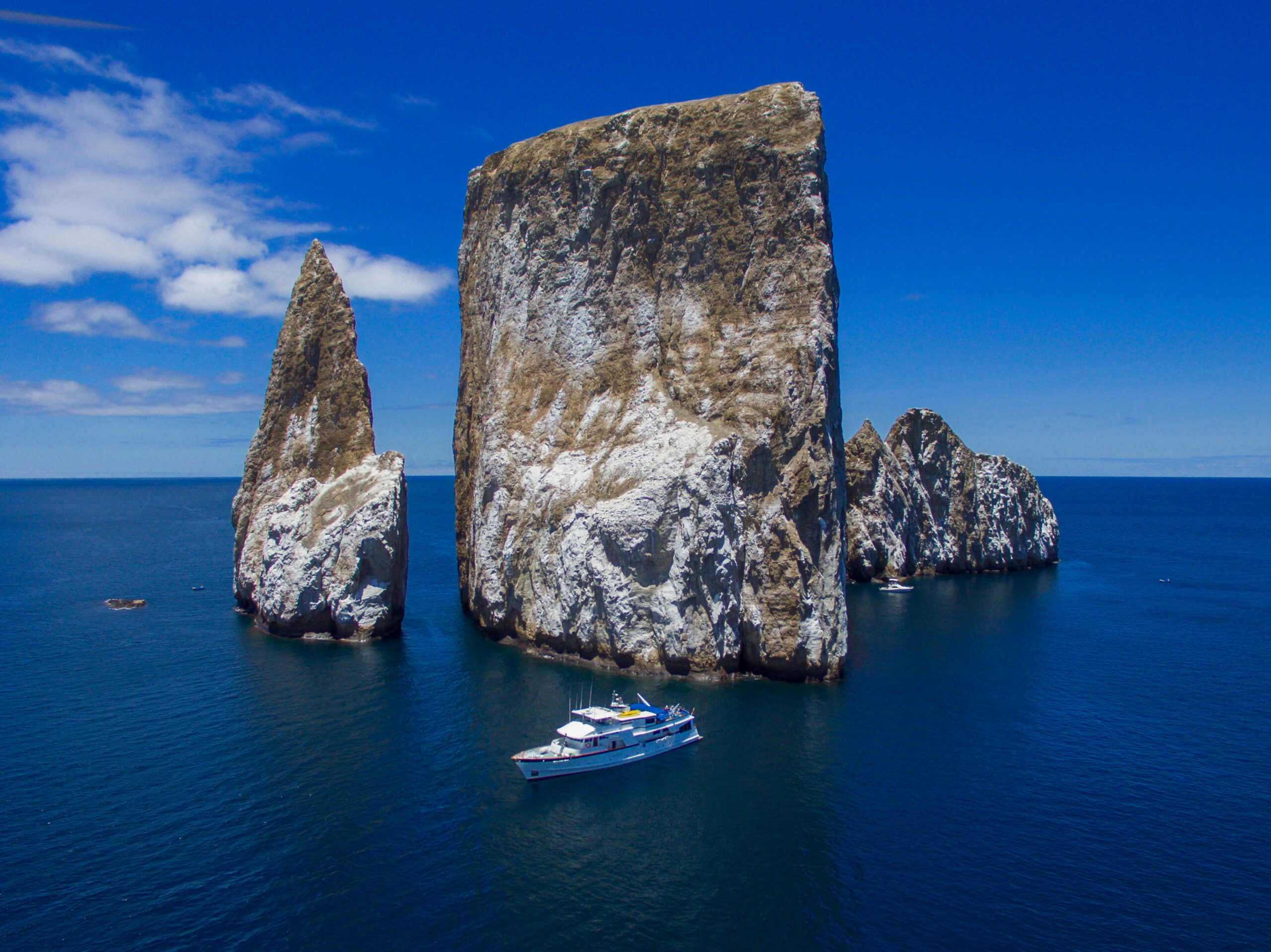 Aerial of Beluga at Kicker Rocks