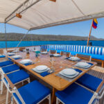 M/Y Passion Outdoor dining area